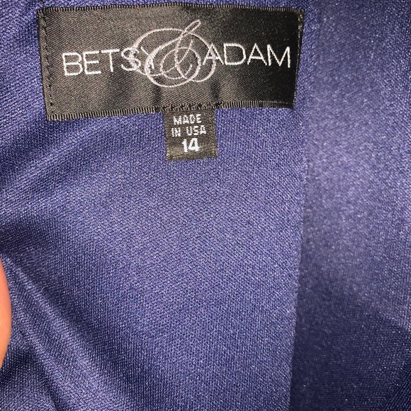 Navy sequin and sheer formal gown - Picture 4 of 4